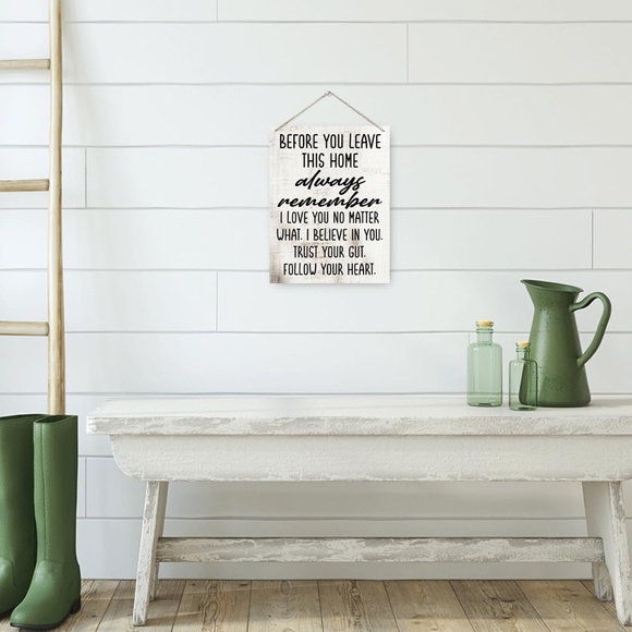 Inspirational Wall Art Décor-Before You Leave This Home Always Remember I Love U - Picture 2 of 7